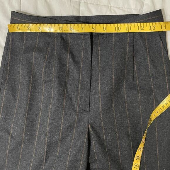 Talbots Wool Trouser Dress Pant Size 8 Gray Pinstripe Stretch Fully Line… - Picture 4 of 8